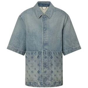 BRAND NEW Louis Vuitton Monogram Denim Workwear Shirt Jacket Sz. XL Fits 2XL NWT